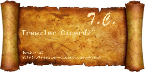 Treszler Ciceró névjegykártya